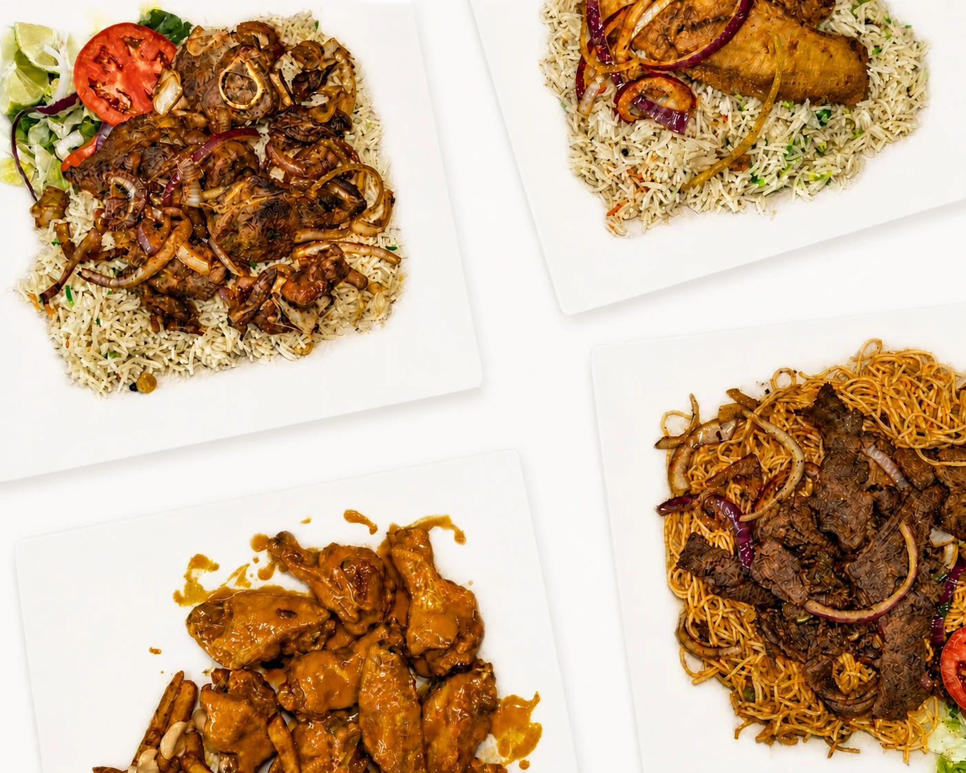 A colorful spread of freshly prepared dishes from Sophina’s Cafe